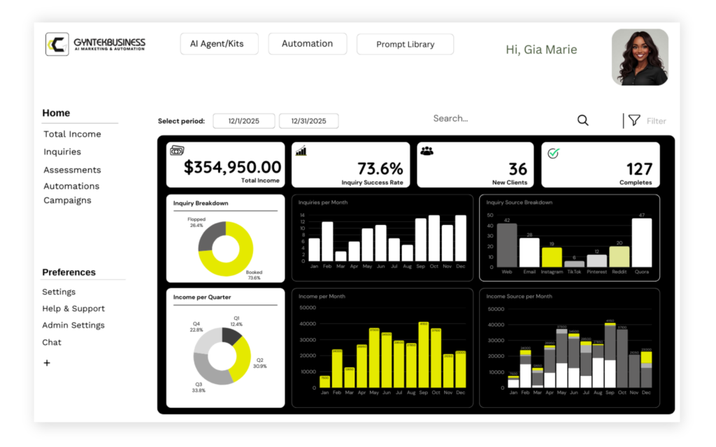 Client Management Dashboard